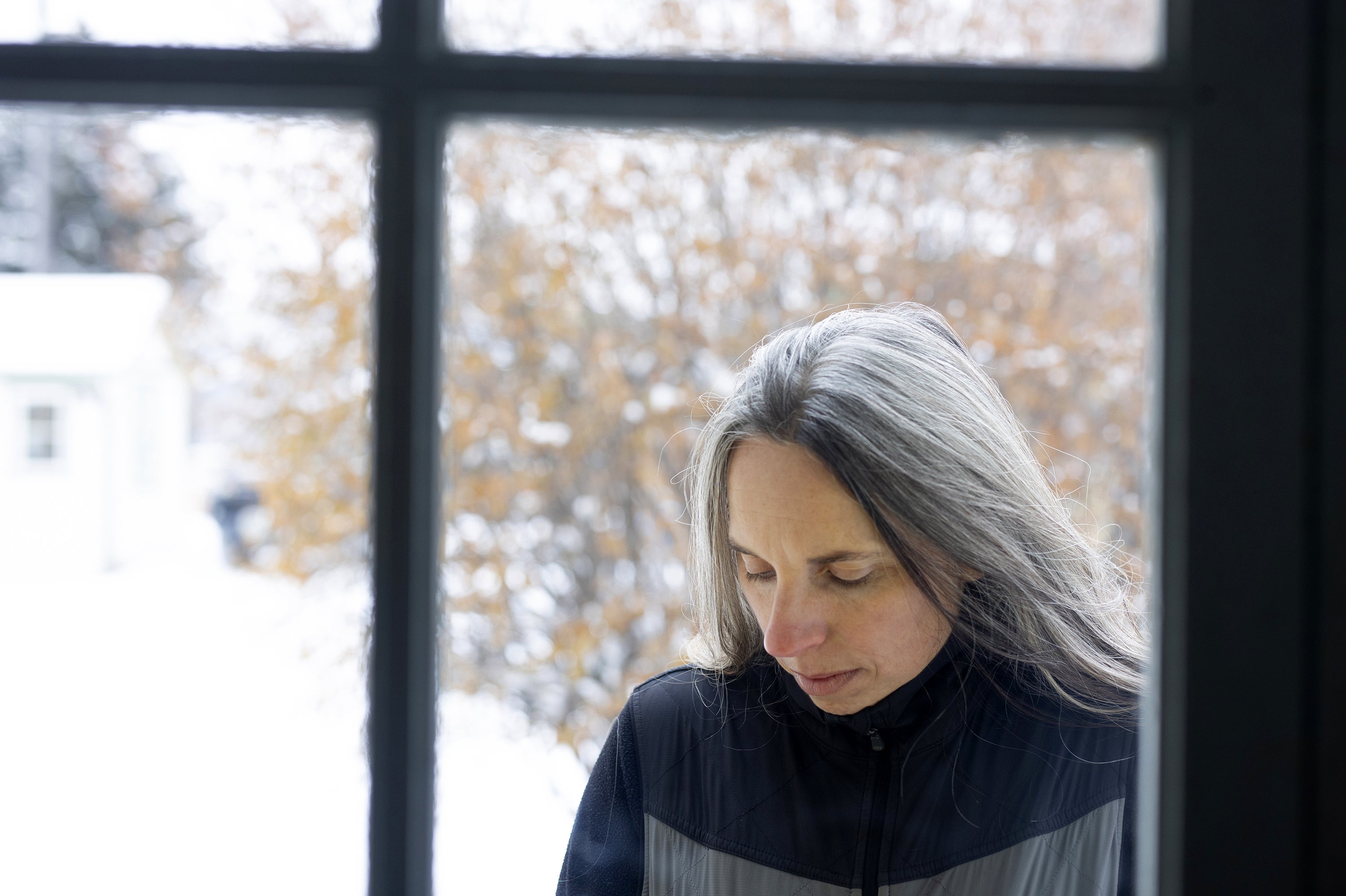 Angela Kociolek stands for a portrait at her home