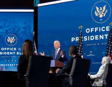 President-elect Joe Biden speaks at a news conference to introduce his nominees and appointees to economic policy posts at The Queen theater, Tuesday, Dec. 1, 2020, in Wilmington, Del. (AP Photo/Andrew Harnik)