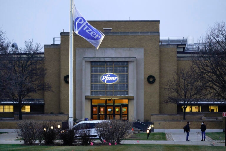 The Pfizer Global Supply Kalamazoo manufacturing plant is shown in Portage, Mich., Friday, Dec. 11, 2020. (AP Photo/Paul Sancya)