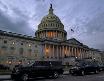 Dusk falls over the Capitol building