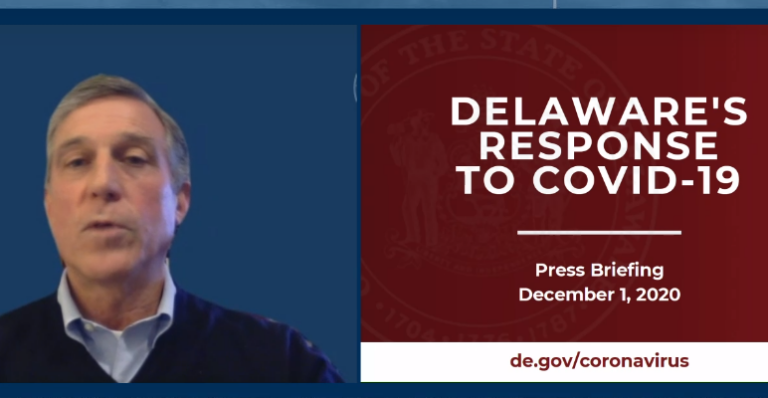 Gov. Carney was subdued Tuesday during his virtual briefing, urging Delawareans to 