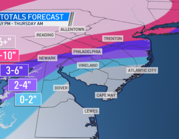 A look at estimated snow totals for the storm Wednesday into Thursday.