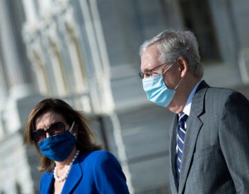 House Speaker Nancy Pelosi and Senate Majority Leader Mitch McConnell are now in direct talks about coronavirus relief aid, after weeks of pushing competing proposals. (Brendan Smialowski/AP Photo)