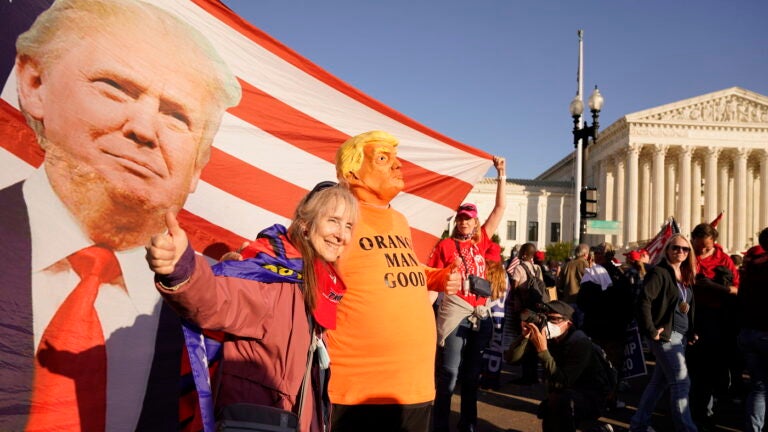 Supporters of President Trump attend pro-Trump marches outside the Supreme Court building in Washington on Nov. 14.