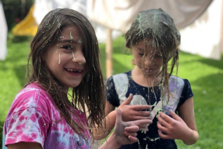 Audio producer Rachael Bongiorno spent lockdown with her mother, Rose, her older sister, brother-in-law, and their two children Amelie, 9, and Siena, 7, (pictured) in Melbourne, Australia. (Courtesy of Rachael Bongiorno)