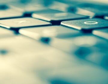 Close-up of a computer keyboard