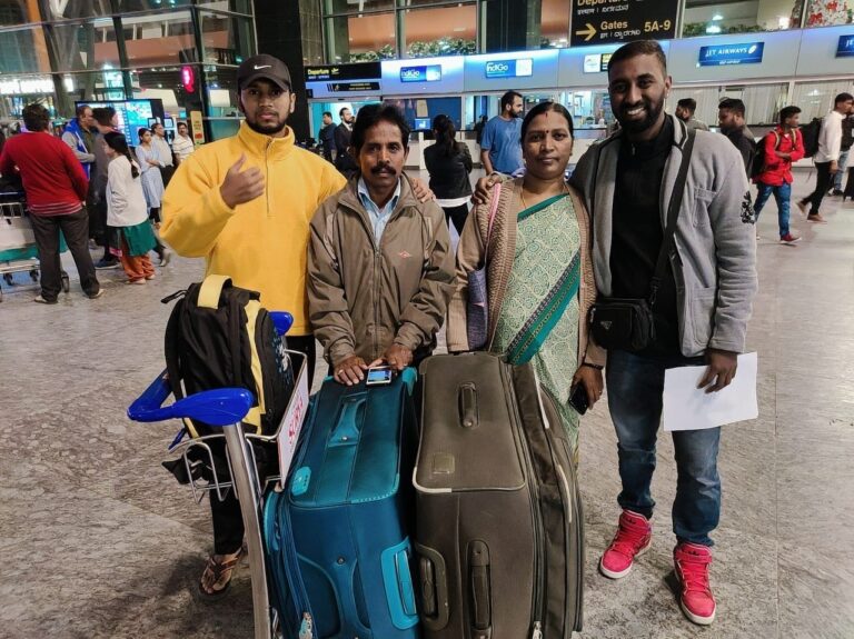 Girish Venkatesh with his family before he left India to study in Arizona. He is among the roughly 1 million international students at U.S. colleges and universities. (Courtesy of Girish Venkatesh)