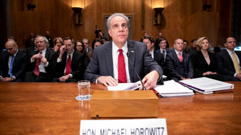 Justice Department Inspector General Michael Horowitz, pictured in December 2019