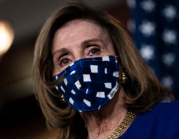 House Speaker Nancy Pelosi, D-Calif., is pictured on Capitol Hill on Nov. 20. The House voted Monday to increase direct payments to Americans above what is provided in the COVID-19 relief legislation President Trump signed on Sunday. (Drew Angerer/Getty Images)