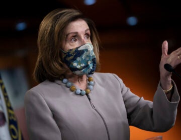 Speaker of the House Nancy Pelosi speaks during her weekly news conference last week on Capitol Hill.