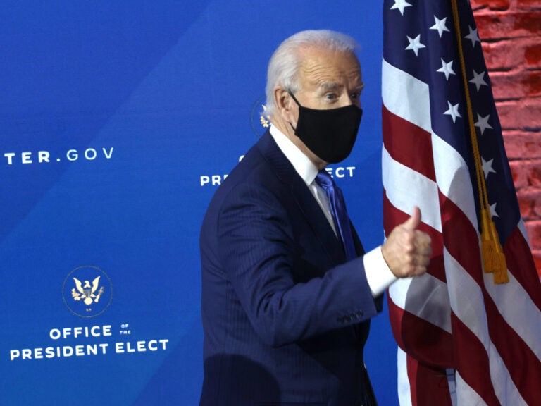 President-elect Joe Biden gives a thumbs-up during an event earlier this week. President-elect Joe Biden gives a thumbs-up during an event earlier this week. (Alex Wong/Getty Images)
