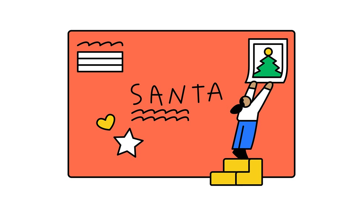 An illustration of a letter to Santa