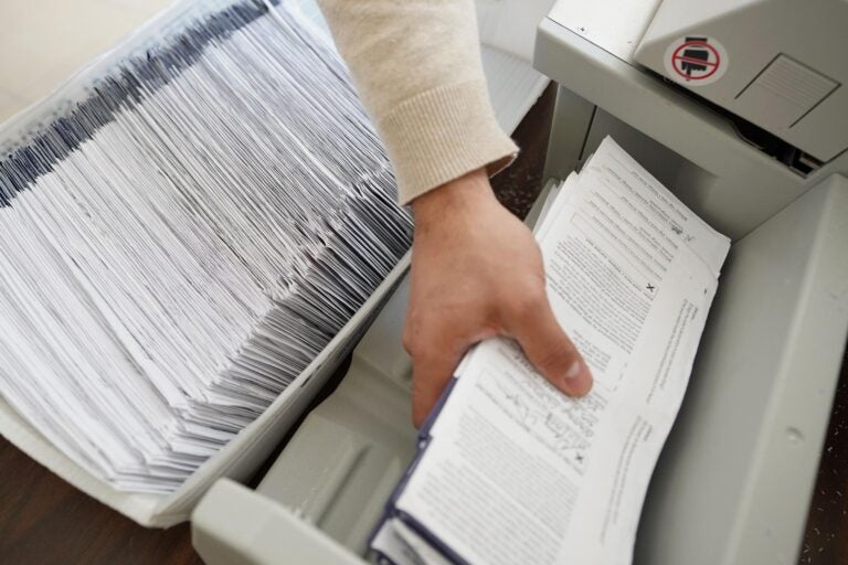 More than 3.1 million people in Pennsylvania applied to vote by mail in November, and the state’s 67 counties processed every request, according to the Department of State. (Matt Smith for Spotlight PA)