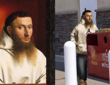 Left: 'Portrait of a Carthusian' by Petrus Christus, 1446; Right: Just another NE Philly dude (LEFT: MET MUSEUM/PUBLIC DOMAIN; RIGHT: THE INTERNETS)