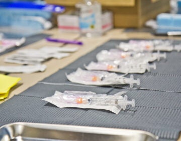 Philadelphia’s vaccination clinic at the Pennsylvania Convention Center. (Kimberly Paynter/WHYY)