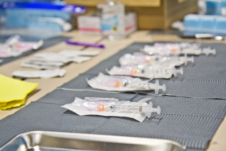 Philadelphia’s vaccination clinic at the Pennsylvania Convention Center. (Kimberly Paynter/WHYY)