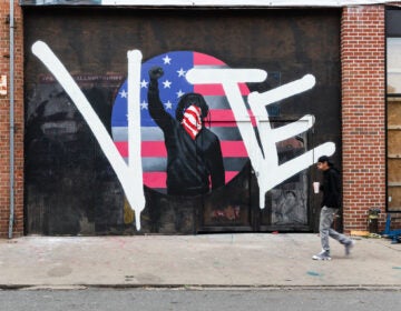 A vote 2020 mural in Philadelphia on South Street