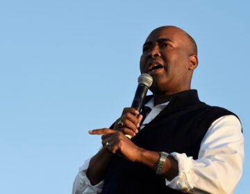 FILE - In this Oct. 17, 2020, file photo then-Democratic U.S. Senate candidate Jaime Harrison speaks at a campaign rally in North Charleston, S.C. Harrison, the failed South Carolina Senate candidate and longtime Democratic Party official, is President-elect Joe Biden’s choice to lead the national party, according to multiple party officials. (AP Photo/Meg Kinnard, File)