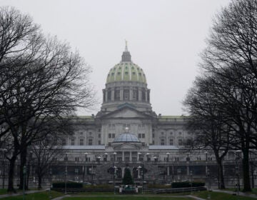 The Pennsylvania state Capitol in winter