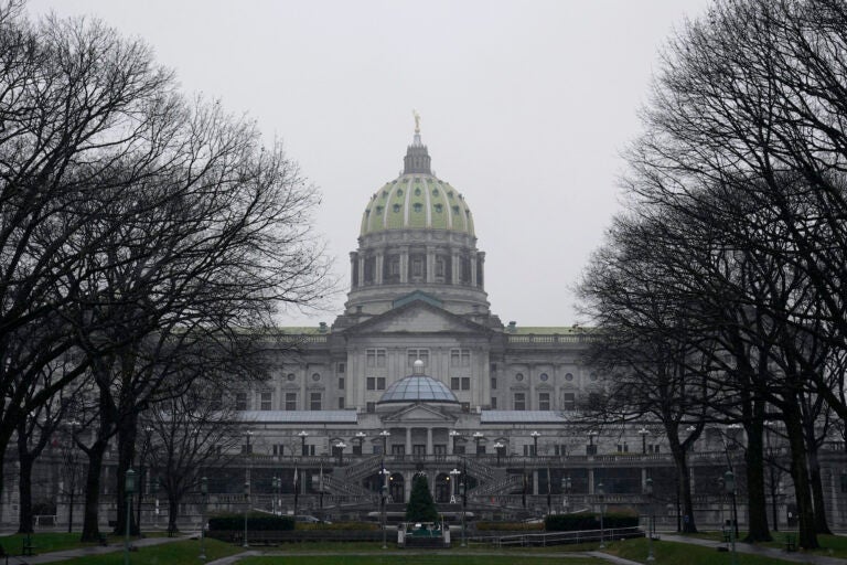 The Pennsylvania state Capitol in winter
