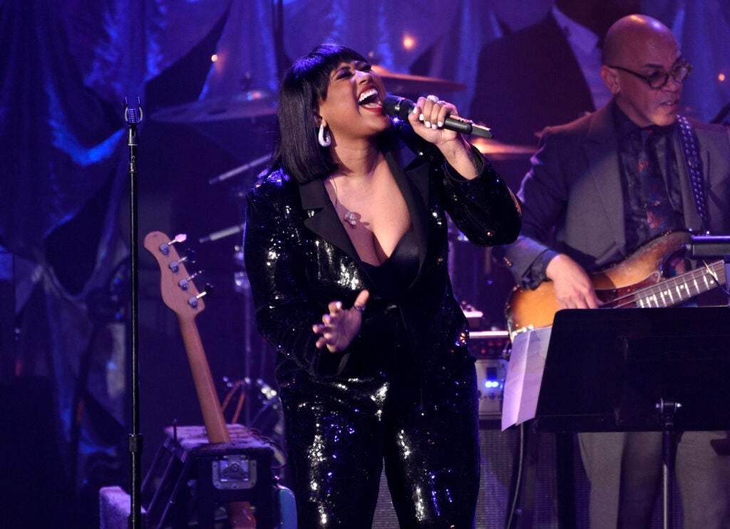 Jazmine Sullivan performs at the Pre-Grammy Gala And Salute To Industry Icons