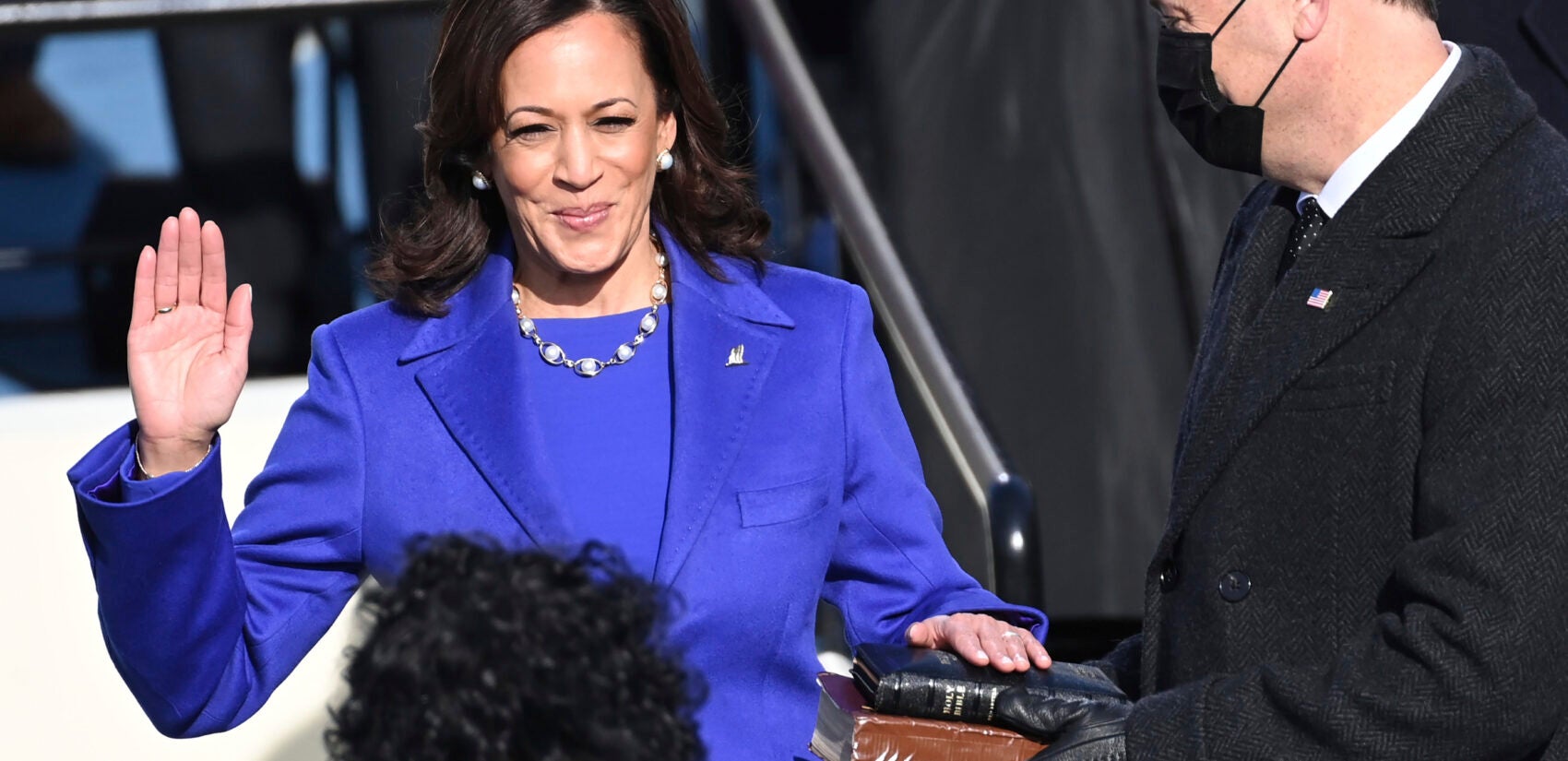 Kamala Harris is sworn in as vice president by Supreme Court Justice Sonia Sotomayor