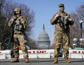 National Guard keep watch on the Capitol