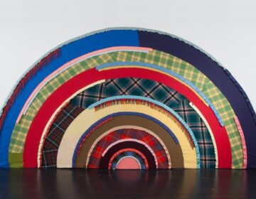 Marie Watt, Skywalker/Skyscraper (Allegory), 2012. Featured in PAFA's Taking Space: Contemporary Women Artists and the Politics of Scale exhibit. (PAFA)