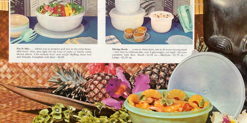 Vintage Tupperware Fix-N-Mix Bowl Set, with lids Individual