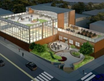 A preliminary rendering of the community center