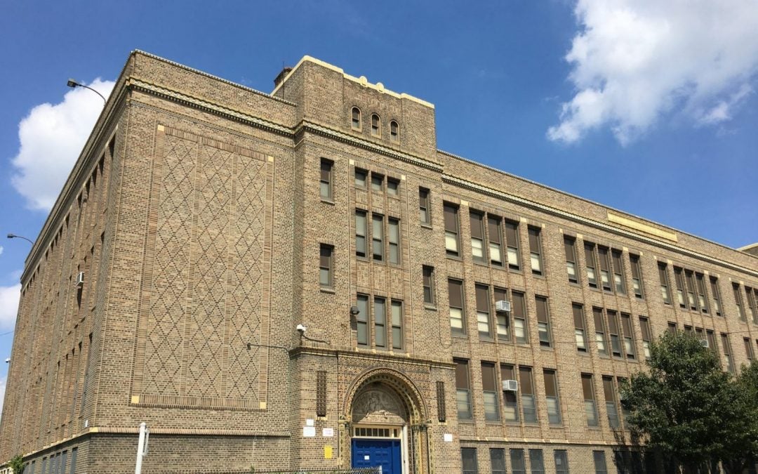 The exterior of Edwin Forrest School in Mayfair. 