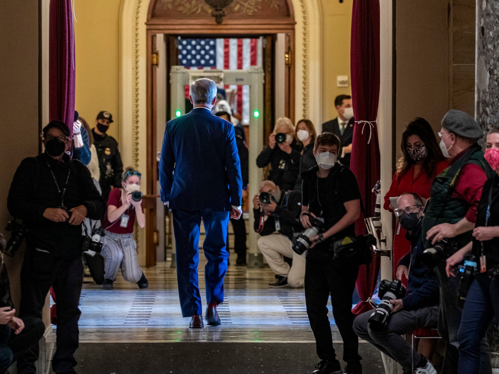 Rep. John Katko (R-NY) walks back to the House chamber at the U.S. Capitol