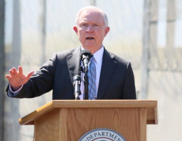 Then-Attorney General Jeff Sessions visits California in April 2017. Department of Justice Inspector General Michael Horowitz has released a critical review of Sessions' 2018 zero tolerance policy on people trying to cross the Southwest border.