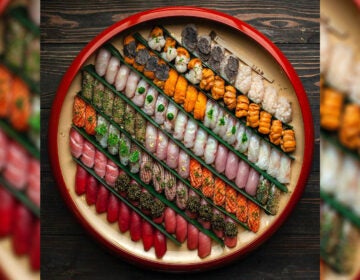 The 104-piece nigiri plate at Royal Izakaya