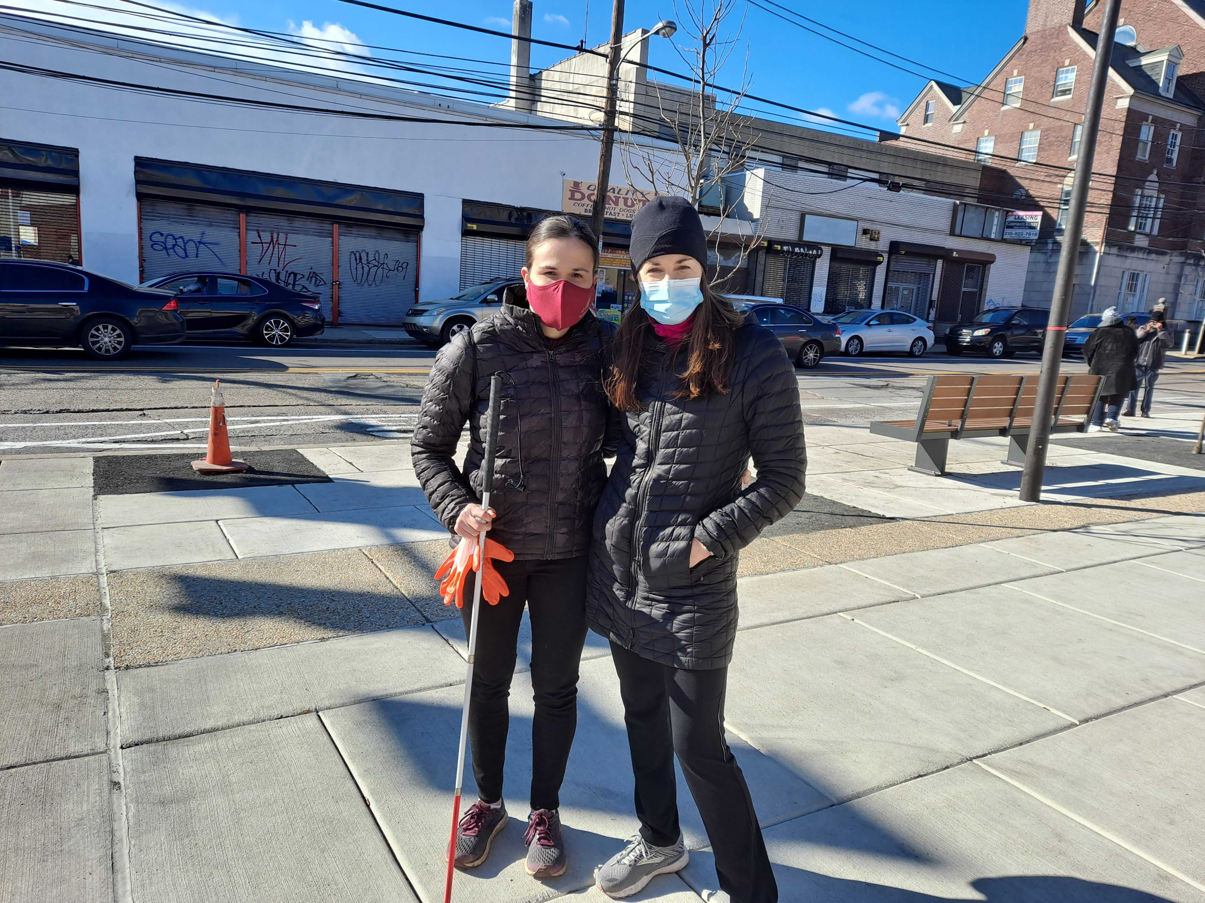 Madeline Garber (left) and her mother Missy stand outside in 