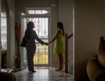 A portrait of Sandra and her daughter Lindsey, 17, at their home in Riverdale