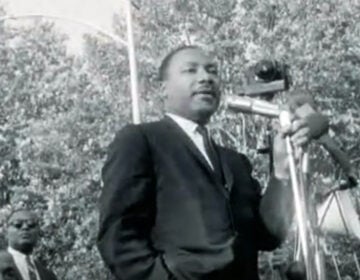 Dr. Martin Luther King Jr. speaks at Girard College in 1965