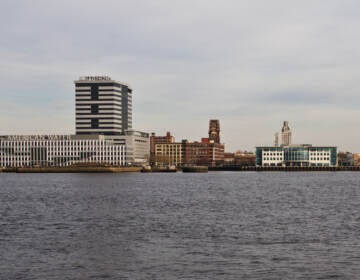 Camden, New Jersey, sits on the Delaware River. (Kimberly Paynter/WHYY)