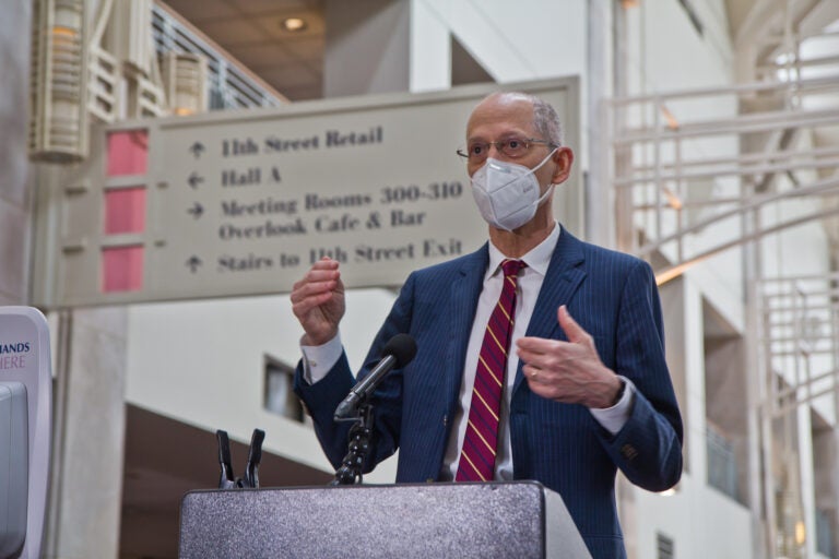 Philadelphia Health Commissioner Dr. Thomas Farley addresses the media