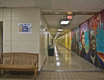 File photo: Empty hallways at E. W. Rhodes Elementary School in Philadelphia. (Kimberly Paynter/WHYY)