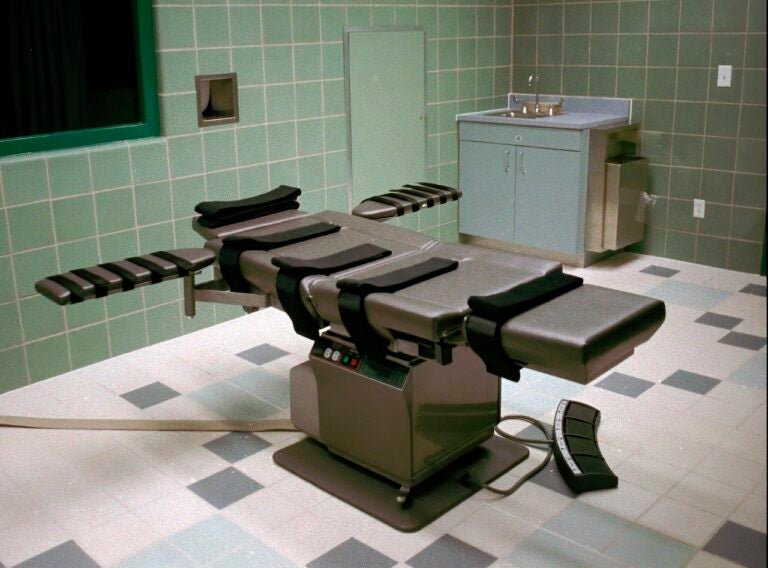 The interior of the execution chamber in the U.S. Penitentiary in Terre Haute, Ind.