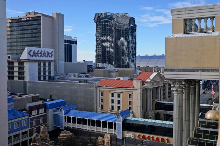 The former Trump Plaza casino is imploded