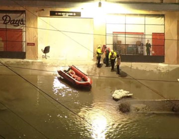 water main break causes flooding in North Philly