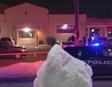 A crime scene outside Our Town Bowling Alley