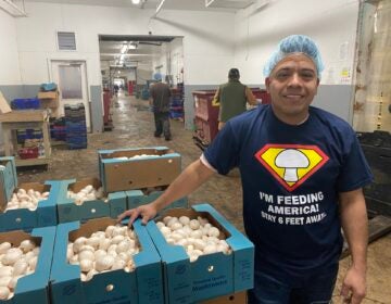 Alejandro Romero smiles inside a farm building at Pietro Industries