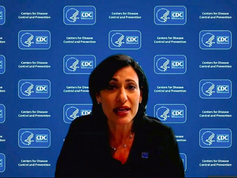 Dr. Rochelle Walensky, director of the Centers for Disease Control and Prevention, speaks during a White House briefing on the Biden administration's response to the COVID-19 pandemic. (Image from video/AP)