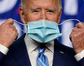 President Joe Biden, pictured on the campaign trail in Nov. 2020, has long encouraged Americans to mask up in the fight against COVID-19. On Wednesday, his administration announced it will provide 25 million masks to community health centers and food banks across the country. (Carolyn Kaster/AP)