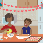 Making Valentine's Day cookies is a safe alternative for the holiday weekend. (CDC)