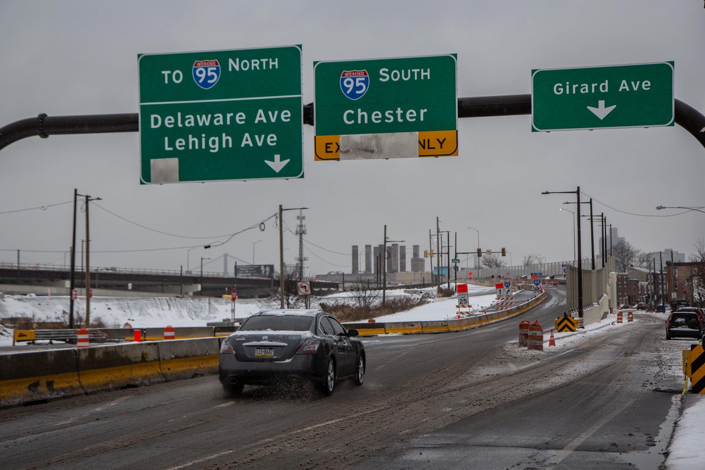 Drivers travel down I-95 in Philly