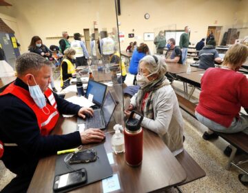 This community vaccination clinic in Sullivan County last month could serve as a model for other places in the state where access to vaccine providers and other limitations pose distribution challenges. (Fred Adams/Spotlight PA)